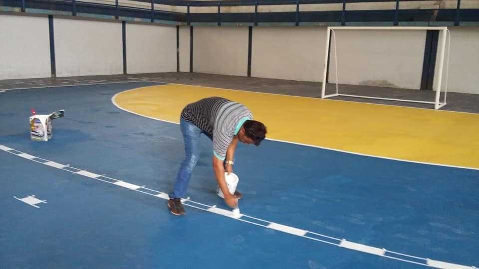 Camacã: Ginásio de Esportes Recebe pequenas Obras de Manutenção